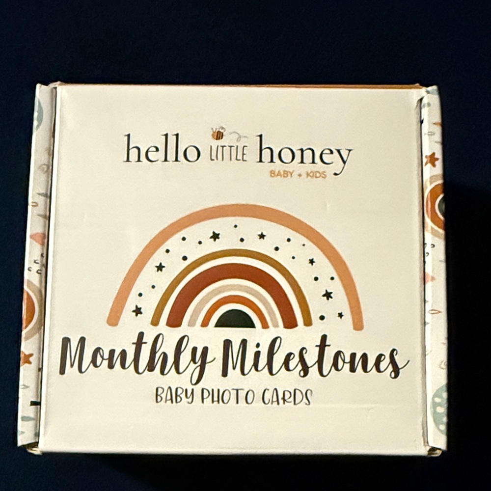 Hello Little Honey Monthly Milestones Baby Photo Cards